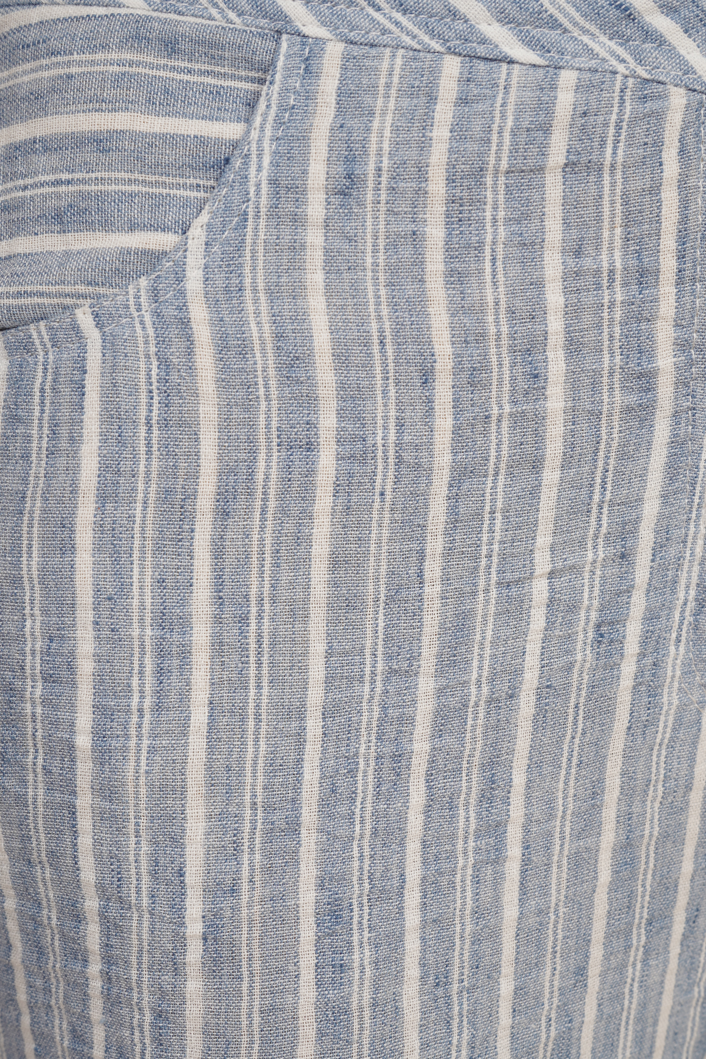 Pantalón De Rayas  Azul Con Botones 261016