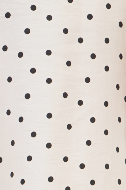 Pantalón Blanco Con Bolitas Negras