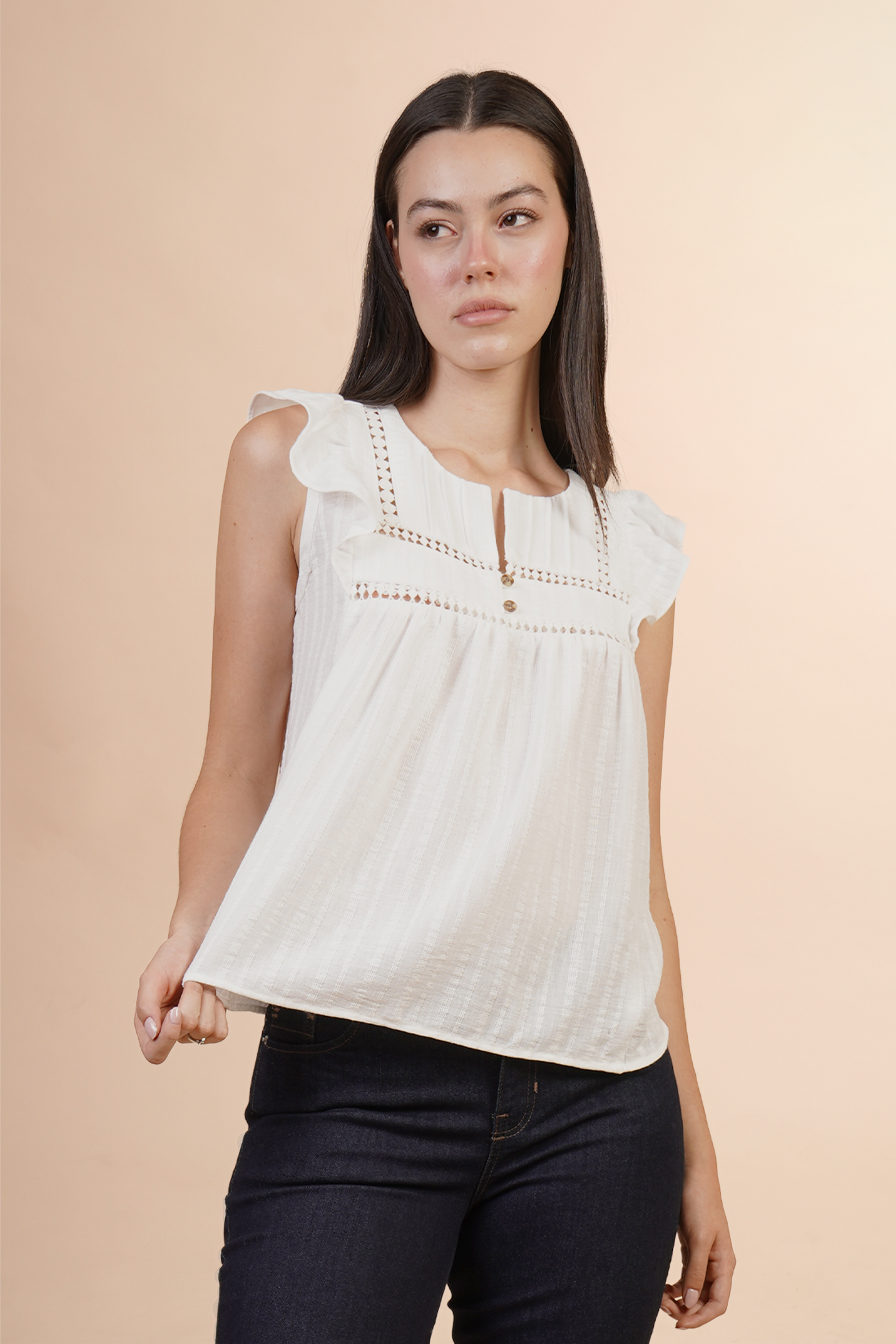 Blusa Estilo Boho Con Manga De Olán 262054