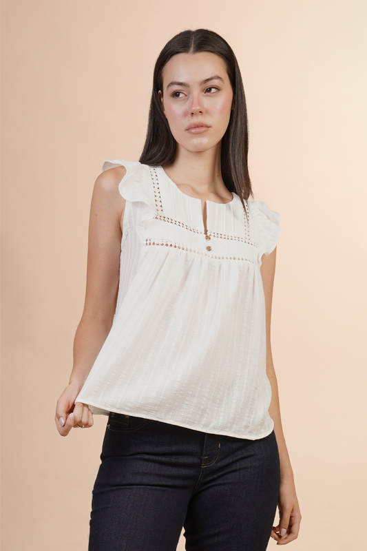 Blusa Estilo Boho Con Manga De Olán 262054