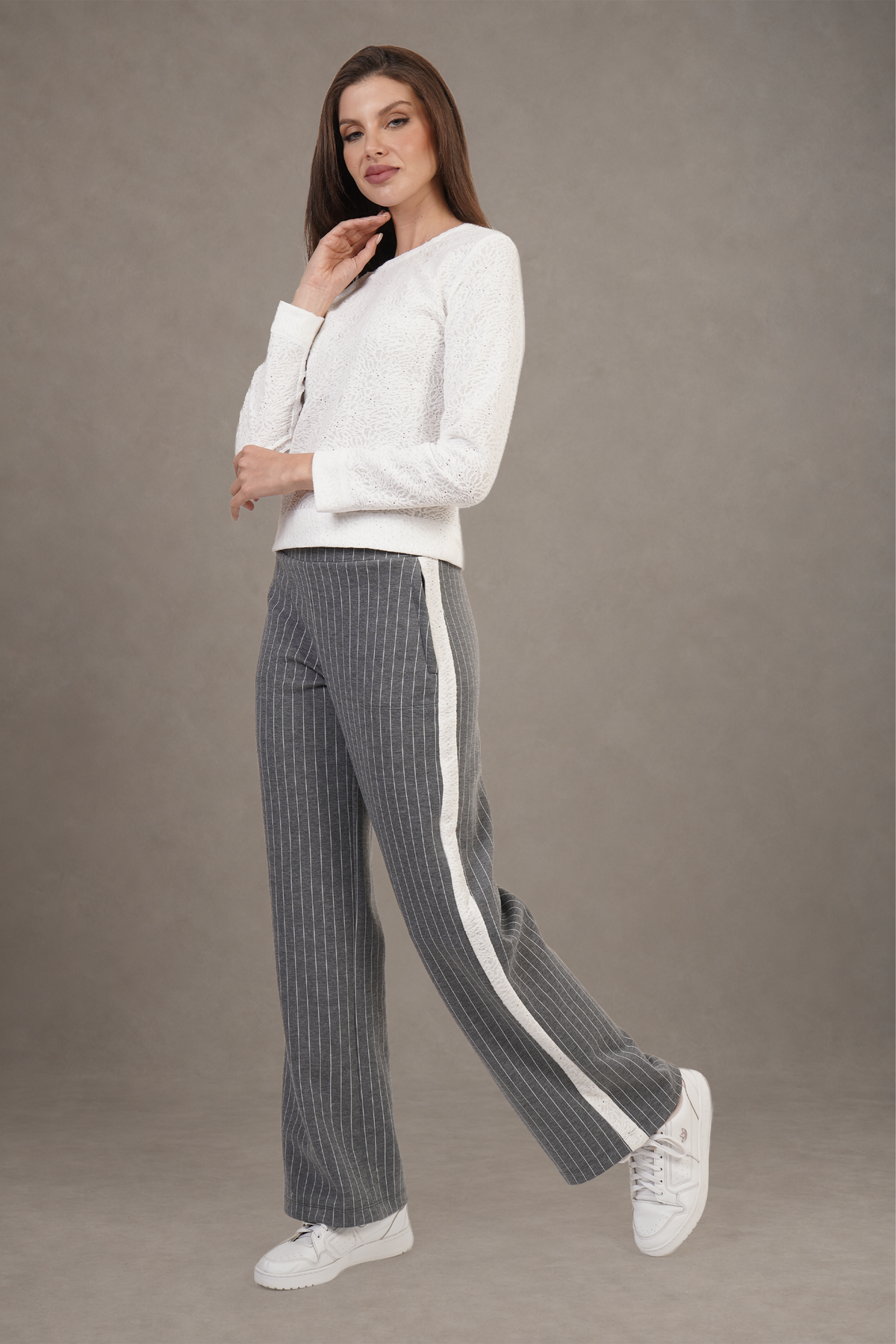 Blusa Blanca De Manga Larga