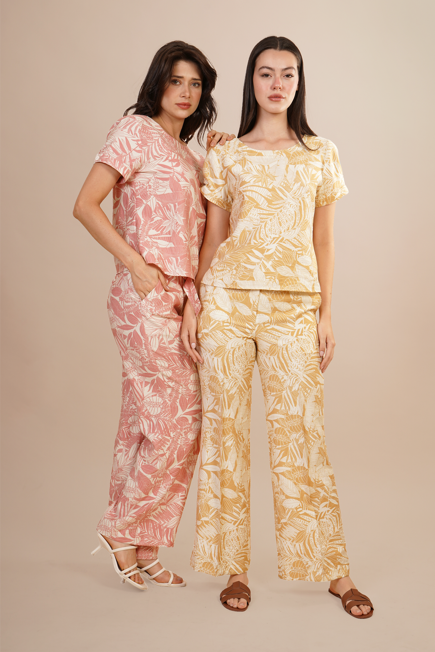 Blusa Mostaza  De Estampado Floral 262049