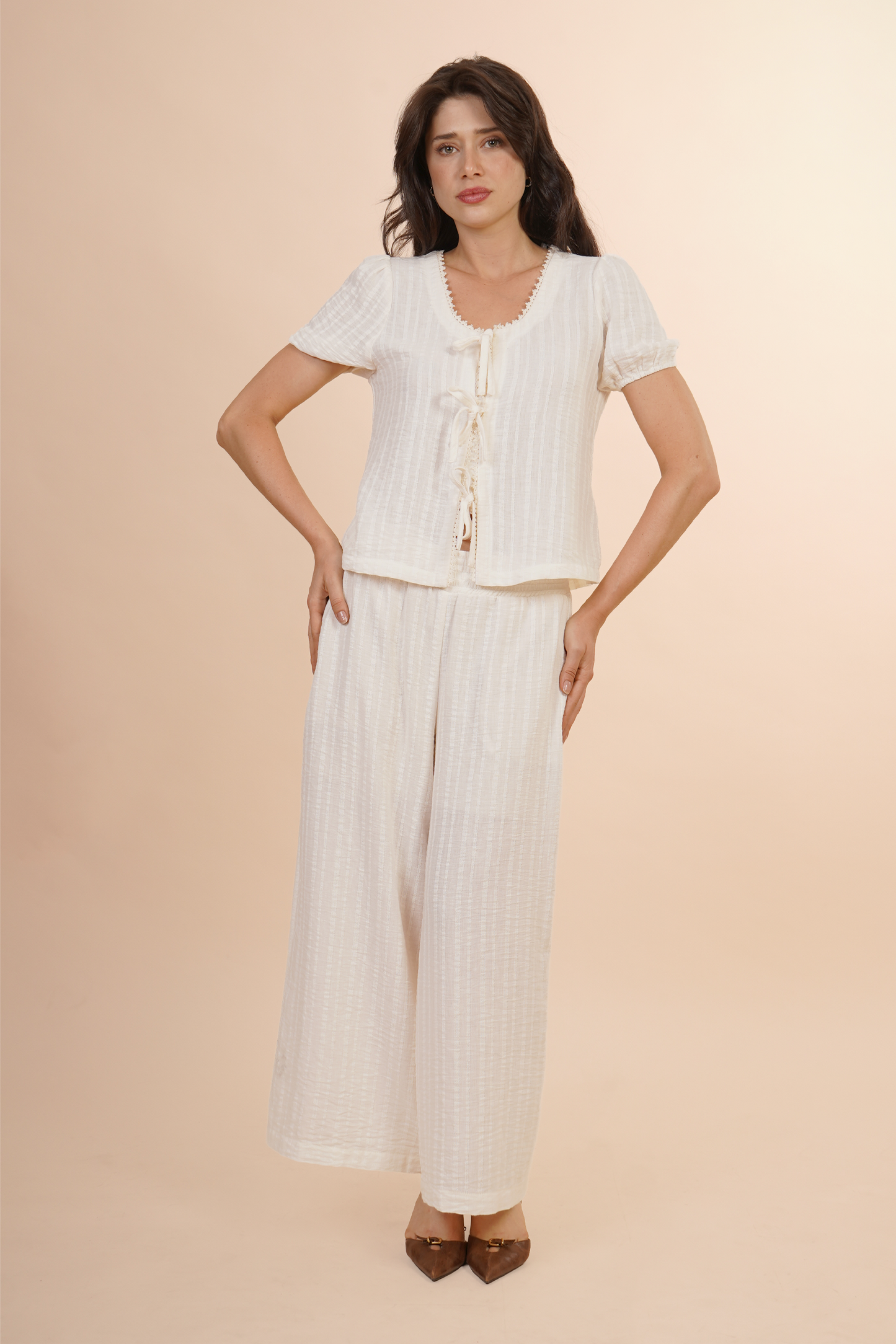 Blusa Manga Corta Aglobada Blanco 262058