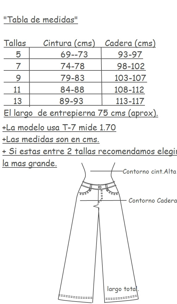 Jeans Wide Leg Azul
