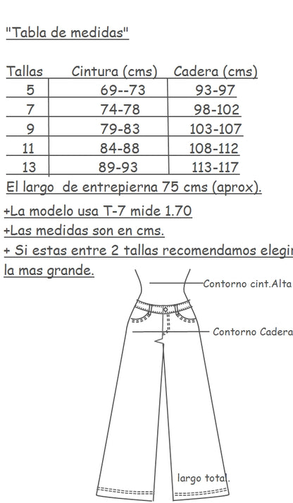 Jeans Wide Leg Azul
