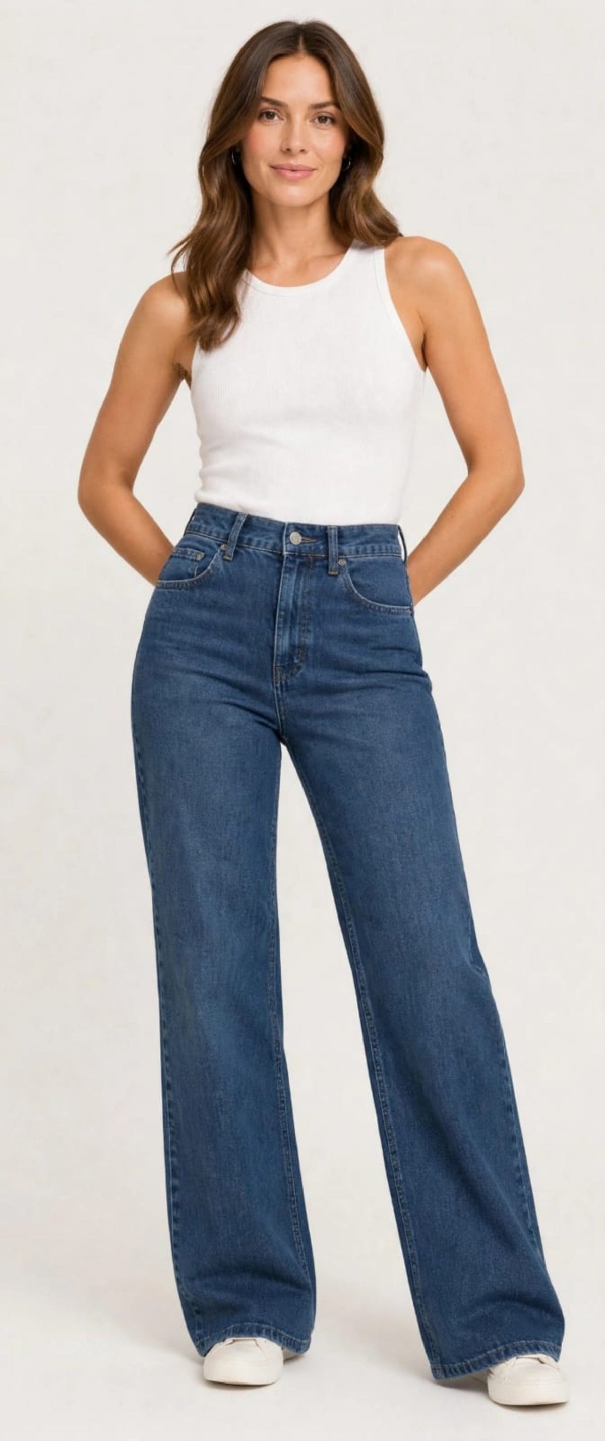 Jeans Wide Leg Azul