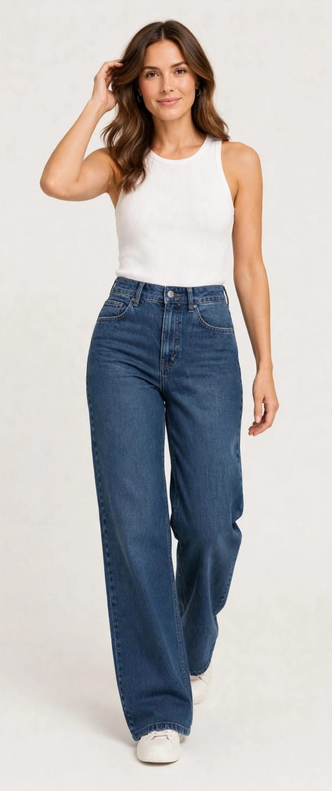 Jeans Wide Leg Azul