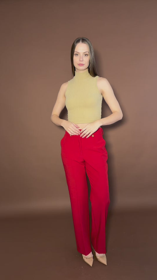 Pantalón Rojo De Vestir