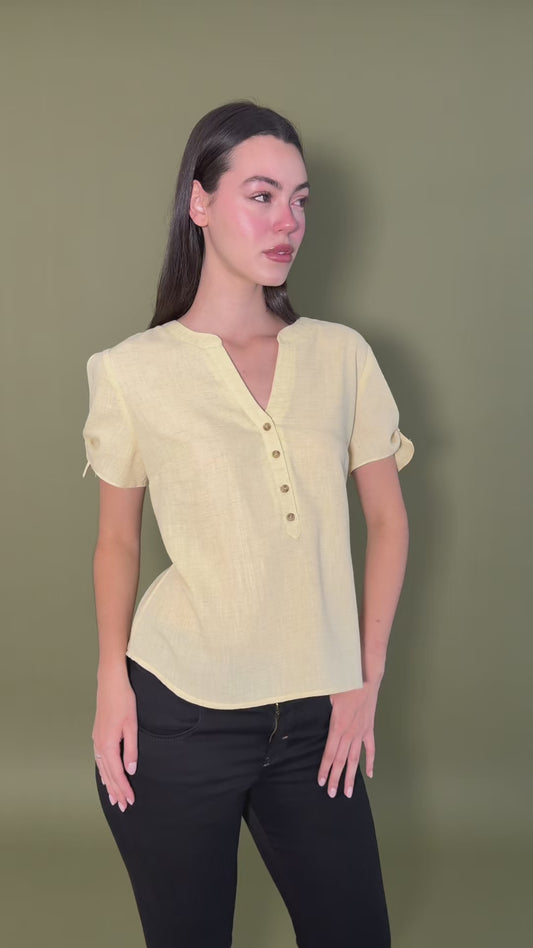 Blusa de Manga Corta con Amarre 262055